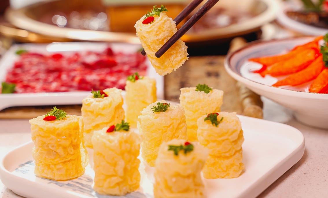 正宗重慶火鍋店，必備的五道素菜品，第一道就是必備！